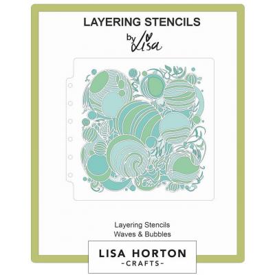 Lisa Horton Crafts Layering Stencils - Waves & Bubbles